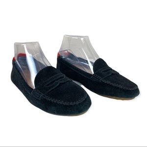 Adam Tucker Me Too Black Suede Penny Loafers Driving Shoes Women’s Size 7M